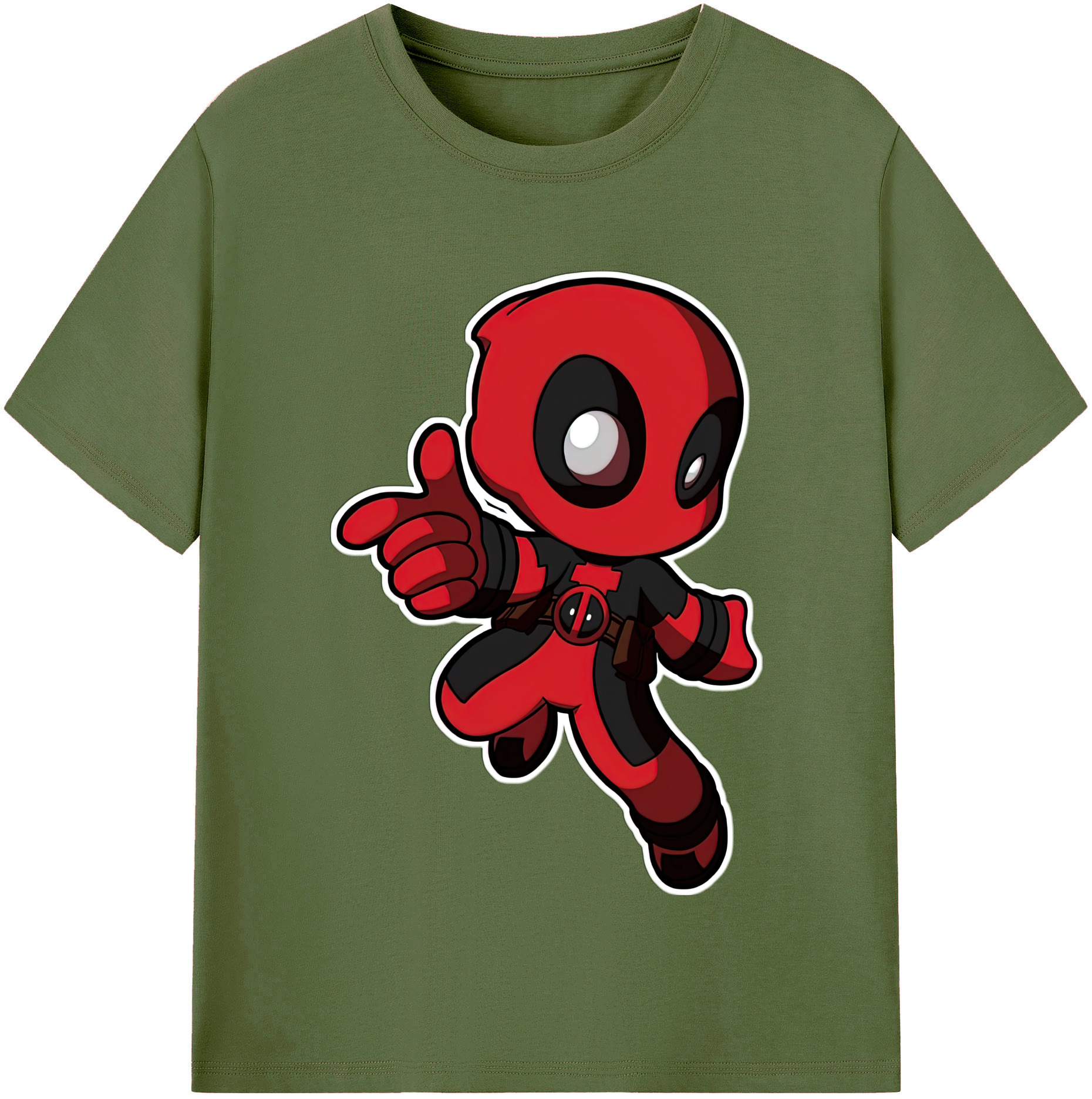 （画像用） Deadpool デッドプール 綿100％半袖Tシャツ（フロントプリント）